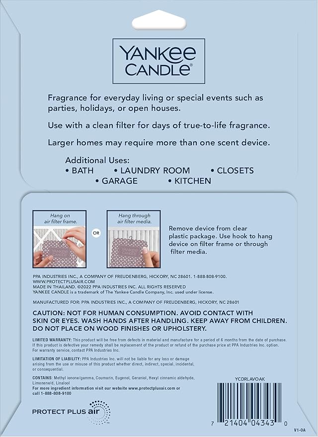 Yankee Candle Dried Lavender & Oak Whole Home Air Freshener (Pack of 1)