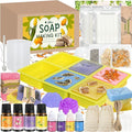 Soap Making Kit- Soap Making Kit for Adults, DIY Soap Making Supplies with Shea Butter Glycerin Melt and Pour Base, Silicone Molds, Dried Flowers, DIY Craft for Beginners Gift for Women