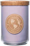 ECO CANDLE CO. Recycled Candle, Pure Lilac, 26 oz. Double Wick - Scents of Pure Lilac Bushes - 100% Soy Wax, No Lead, Kraft Paper Label & Lid, Hand Poured, Phthalate Free, Midwest Grown Soybeans