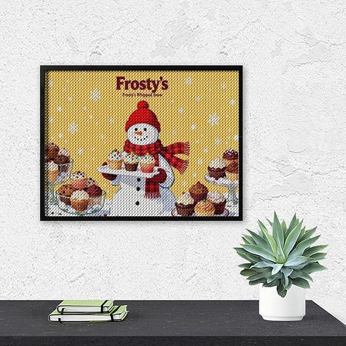 AIVKIEJK Diamond Painting Kits for Adults - Christmas Snowman Painting DIY 5D Full Drill Diamond Dots Paintings with Diamonds Gem Art and Crafts Home Decor 12"x16"