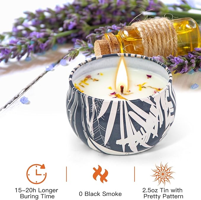 16 Pack Soy Wax Scented Candle Gift Set, Bulk Value Aromatherapy Candles with Fresh Green, Sea Salt & Sage, Coconut Vanilla, Lemon, Ocean Breeze, Vanilla, Lavender & Berry Scents – Gifts for Women