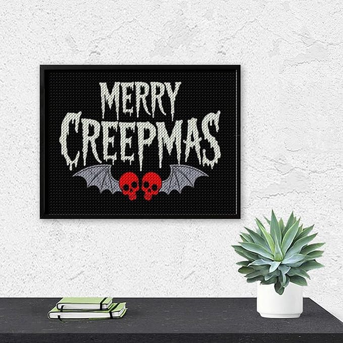 AIVKIEJK Diamond Painting Kits for Adults - Halloween & Christmas Gothic Ghost Christmas Painting DIY 5D Full Drill Diamond Dots Paintings with Diamonds Gem Art and Crafts Home Decor 12"x16"