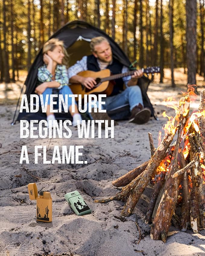 MK Lighter 5-Pack Torch Flame Pocket Lighters, Refillable and Multipurpose, Ideal for Candles, BBQ, Camping, and Everyday Use (Wild Spirit-5PC)