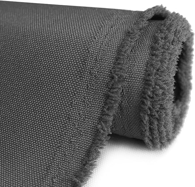 OTOEZ 600D Waterproof Canvas Fabric by The Yard, Fade & UV Resistant Outdoor Upholstery Material 58" W Water Resistant Cordura Polyester Fabric for Marine Boat Awning Tent Chairs DIY, 1 Yard Grey
