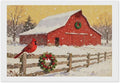 AIVKIEJK Diamond Painting Kits for Adults - Christmas Winter Cardinal, Red Barn Scene Painting DIY 5D Full Drill Diamond Dots Paintings with Diamonds Gem Art and Crafts Home Decor 8"x12"