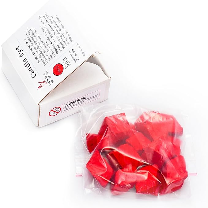 Red Candle Dye 2oz for Soy Candle Making – Candle Shop Premium Color Dye Blocks for Soy Wax, Beeswax, Paraffin -Candle Wax Dyes