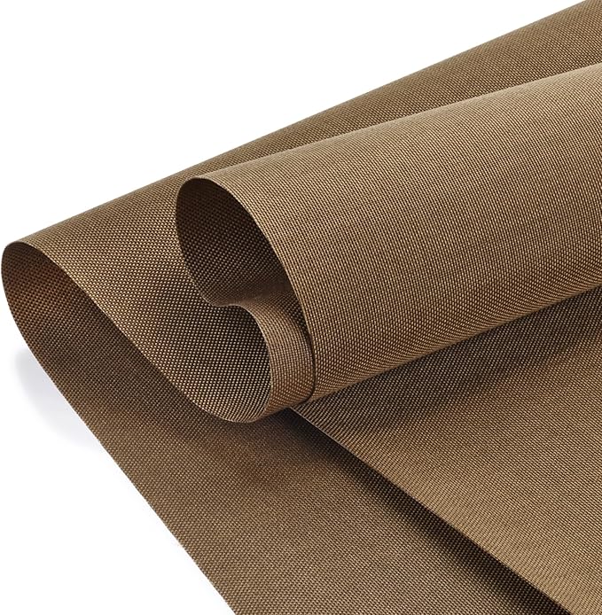 Waterproof Canvas Fabric - 58" Wide 1000D Upholstery Polyester Material - Durable Indoor Outdoor Water Resistant Fabric for Furniture Cover Cushion Home Awning Tent (Dark Khaki, 1 Yard)