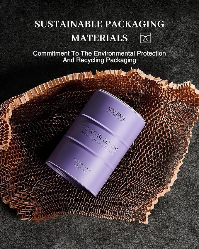 M&SENSE Large Lavender Soy Candles for Home Scented 11.6oz 70 Hour Long Burning, Aromatherapy Candle for Stress Relief Meditation Relaxing, Appreciation Gifts for Mom Teacher Friends