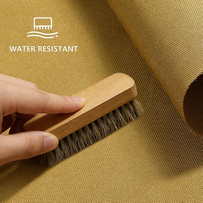Waterproof Canvas Fabric by The Yard 58inch 600D Upholstery Material Polyester Fabric Outdoor Water Resistant Fabric for Sewing Chair Patio Cushion Purse Bag Interior, 8 Yard Tan