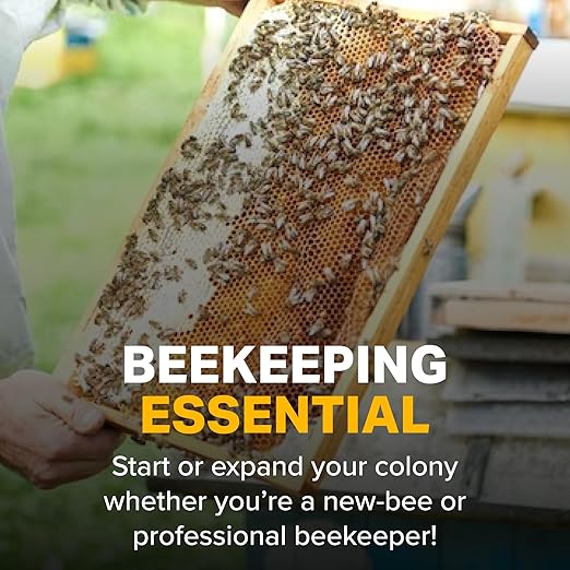 Mann Lake Premium Beekeeping Frames, Fully Assembled, Deep Rite-Cell Hive Frames, Beeswax Coating, Universal Fit, BPA & BPS Free, 9 1/8 Inches, Black, 20-Pack