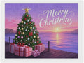 AIVKIEJK Diamond Painting Kits for Adults - Merry Christmas Coastal Winter Beach Painting DIY 5D Full Drill Diamond Dots Paintings with Diamonds Gem Art and Crafts Home Decor 12"x16"