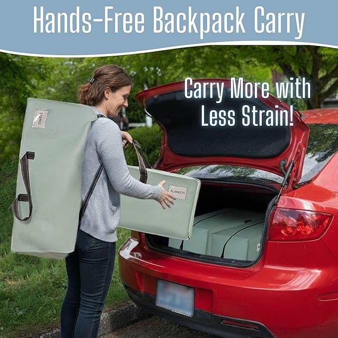 VENO 2 Pack Heavy Duty Moving Bags with Backpack Straps, Zippers & Handles, Extra Large Packing Bags for College Dorm Essentials, Moving Supplies Alternative to Cardboard Moving Boxes