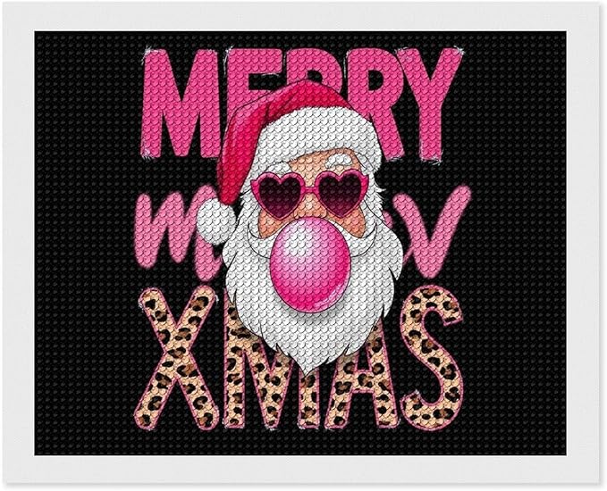 AIVKIEJK Diamond Painting Kits for Adults - Santa Christmas Painting DIY 5D Full Drill Diamond Dots Paintings with Diamonds Gem Art and Crafts Home Decor 16"x20"