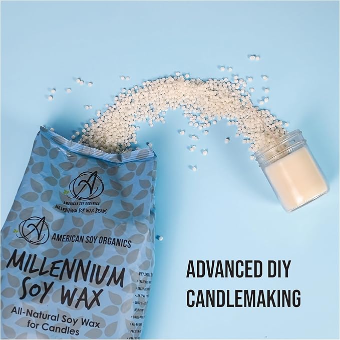 American Soy Organics Freedom Soy Wax Beads for Candle Making - Natural Candle Making Supplies - Paraffin-Free, Beeswax-Free Candle Wax for Container Candles, Tealights and Wax Melts, 5 lbs