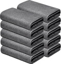 10 Pack Microfiber Cleaning Cloths, Thickened Streak Free & Lint Free Glass Cleaning Towels, Reusable Washable Cloths for Car Windows, Kitchen, Mirrors, Stainless Steel - 12x12 Inches Grey (30x30cm)