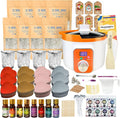 Ksedcon Digital Candle Making Kit with Wax Melting Pot, DIY Wax Melts Set with 12 Heart-Shaped Candle Jars, Full Scented Candle Maker for Adults