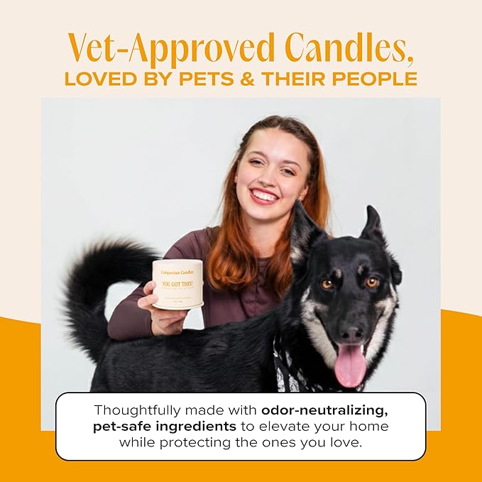 Companion Candles You Got This! Pet-Friendly Scented Candle – Tropical Nectar & Fruits Fragrance - Coconut Soy Wax Candle with Wooden Wick, Approx. 50-Hour Burn Time, Made in USA, 11.8 oz