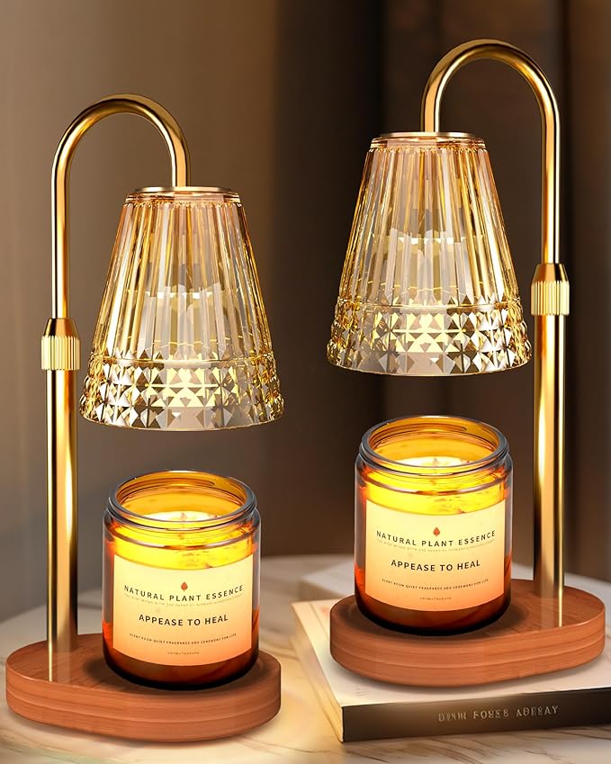 TATAANTY Candle Warmer Lamp for Scented Jar Candles: Height Adjustable Electric Wax Melt Warmer with Timer & Dimmer, Gifts for Women Mom, Birthday New Home Room Decor