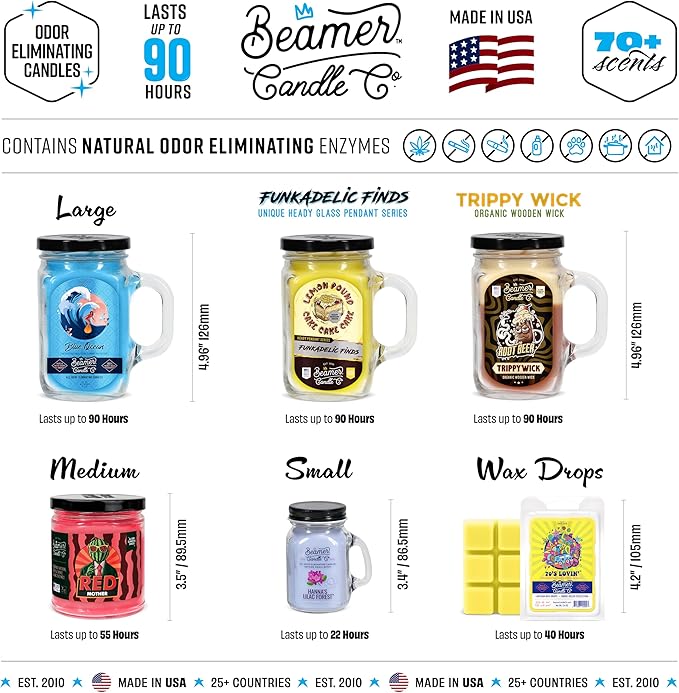 Banana Nut Bread Candle – Strong Scent – Banana Bread with Toasted Nuts – Long Lasting 90 Hour Burn – Large 12oz Mason Jar – Made in USA – Beamer Candle Co.