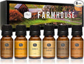 P&J Fragrance Oil Farmhouse Set | Old Books, Butterscotch, Honey, Warm Vanilla Sugar, Pecan Pie, Maple Syrup Candle Scents for Candle Making, Freshie Scents, Soap Making Supplies