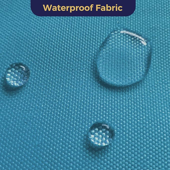 Foreate Waterproof Canvas Fabric by The Yard 600D Upholstery Fabric for Chairs 58" Wide Indoor Outdoor Water Resistant Canvas Polyester Material Sewing DIY Cloth, 1 Yard Cyan Blue