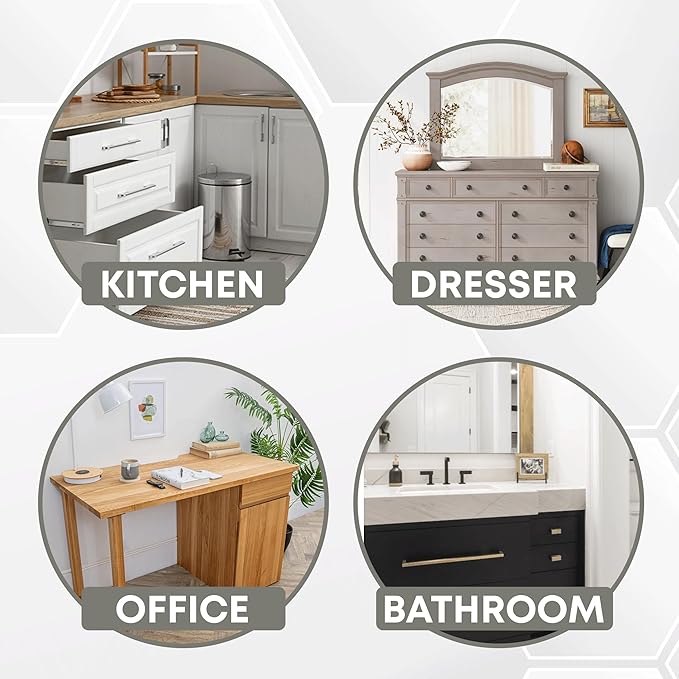 Adjustable Drawer Dividers 4 Pack, 17.5 to 22 inch Length, 2.4" Height – Expandable Bamboo Kitchen Drawer Organizers, Spring Loaded Wooden Drawer Separators for Dresser, Cabinets & Bedroom