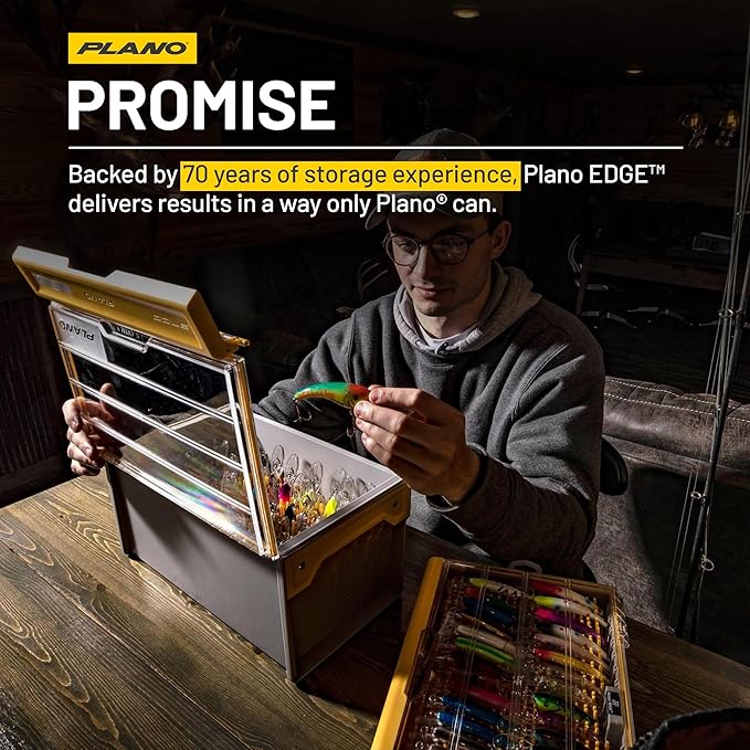 Plano Edge Master Crankbait XL Tackle Storage | Premium Tackle Organization with Rust Prevention, Clear/Yellow