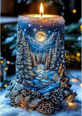 Genius maker Christmas Candle Diamond Painting Kits for Adults, 5D Diamond Art Kit for Adults Beginners, DIY Full Drill Gem Art Diamonds Painting Pictures Crafts Kit for Home Wall Decor 12x16inch
