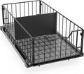 Simple Houseware Pull-Out Cabinet Sliding Basket Organizer, 17.2" D x 9.7" W x 5" H – Black, Ideal for Kitchen and Bathroom Cabinet Storage, Under Sink or Pantry Organization