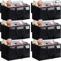 StorageRight Large Moving Bags Heavy Duty Storage Totes for Storage,Packing & Moving Collapsible Moving Supplies with Large Capacity, Reinforced Zippers and Handles, 100L, 6 Packs