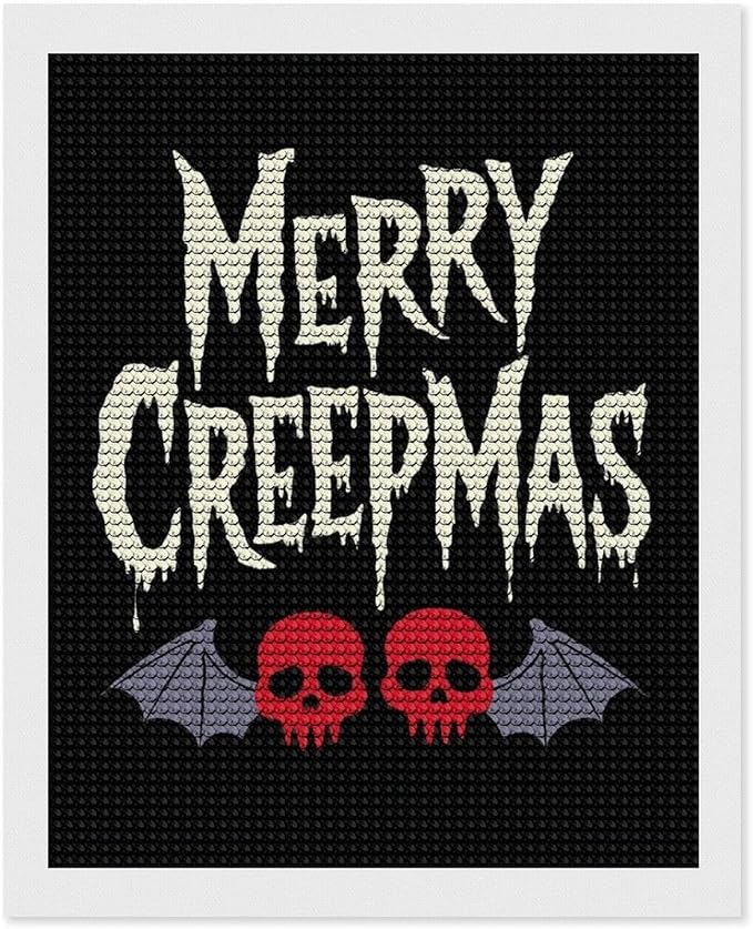 AIVKIEJK Diamond Painting Kits for Adults - Halloween & Christmas Gothic Ghost Christmas Painting DIY 5D Full Drill Diamond Dots Paintings with Diamonds Gem Art and Crafts Home Decor 16"x20"