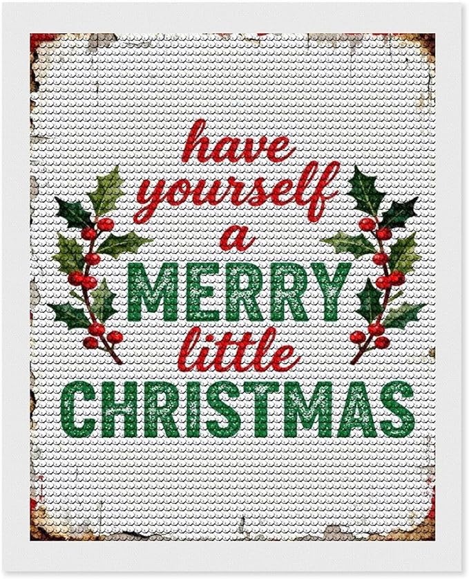 AIVKIEJK Diamond Painting Kits for Adults - Merry Christmas Santa Painting DIY 5D Full Drill Diamond Dots Paintings with Diamonds Gem Art and Crafts Home Decor 16"x20"