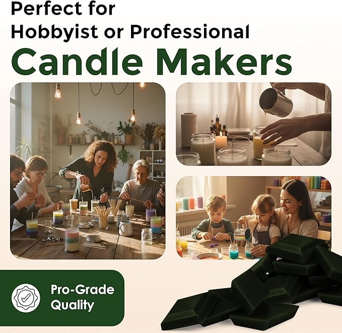 Christmas Green Candle Dye - Made in The USA - Premium Colorants - Highly Concentrated - Popular Colors for Paraffin or Soy Wax - Great for Professionals or Hobbyist - 10 Dye Chips