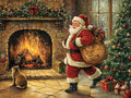IMLQJES Diamond Art Kits for Adults Santa - Christmas Diamond Painting Santa Claus Carrying Bag Full Drill Square Rhinestone Cross Stitch Embroidery Diamond for DIY Wall Decor 12x16 Inch