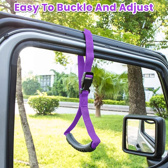 E-cowlboy Auto Cane Nylon Grip Portable Support Mobility Assist Device (Purple 2 Pack)