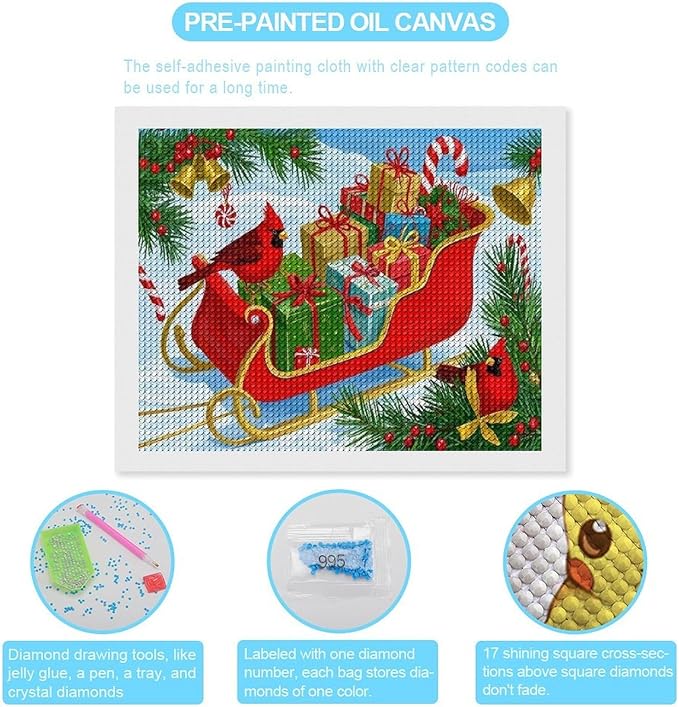 AIVKIEJK Diamond Painting Kits for Adults - Christmas Celebration Halloween Painting DIY 5D Full Drill Diamond Dots Paintings with Diamonds Gem Art and Crafts Home Decor 16"x20"