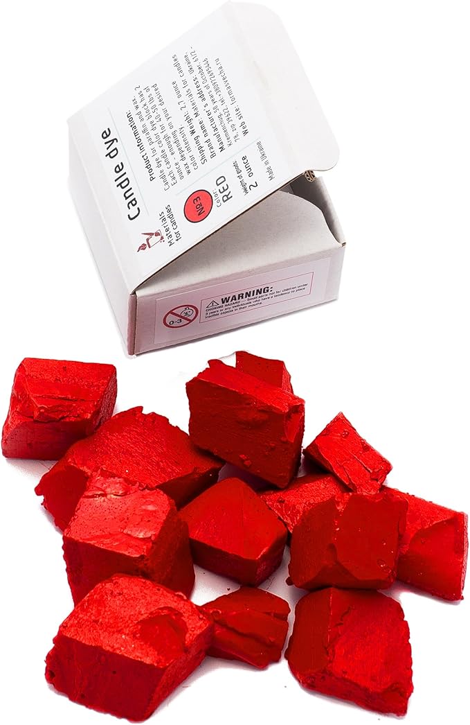Red Candle Dye 2oz for Soy Candle Making – Candle Shop Premium Color Dye Blocks for Soy Wax, Beeswax, Paraffin -Candle Wax Dyes
