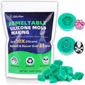 JDiction Remeltable Silicone Mold Making Kit, 35X Reusable Silicone for Mold Making, No Mix, Non-Toxic, Odorless Silicone Rubber for Resin, Epoxy, Picky Pad, Plaster, Soap, Candle, Small Crafts-16oz