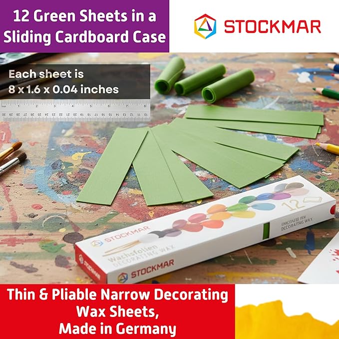STOCKMAR Decorating Beeswax - 12 Pack (Green)