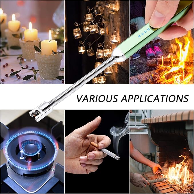MEIRUBY Electric Candle Lighter, Valentine's Day Gifts for Women Mom Men Wife, USB Arc Rechargeable Windproof Long Lighter for Candle BBQ Birthday Housewarming Gift Idals