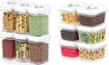 DWËLLZA KITCHEN Airtight Food Storage Containers Set - 12 PC Set - For Kitchen Pantry Organization and Storage - BPA-Free - Clear Plastic Dry Food Canisters with White Lids, Keeps Food Fresh.