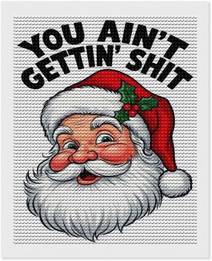 AIVKIEJK Diamond Painting Kits for Adults - Humorous Santa Claus Christmas Painting DIY 5D Full Drill Diamond Dots Paintings with Diamonds Gem Art and Crafts Home Decor 16"x20"