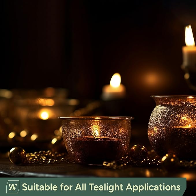 8 Hour Tea Lights Candles (50 Pack) - White Long Lasting Tea Lights -Smokeless & Unscented Candles - Party Candles- for Weddings - 3.8 x 2.3 CM, 8hr