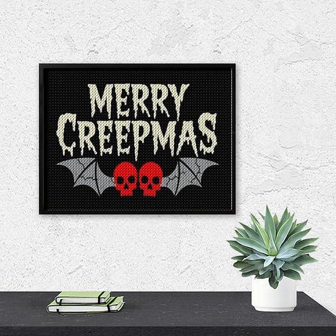 AIVKIEJK Diamond Painting Kits for Adults - Halloween & Christmas Gothic Ghost Christmas Painting DIY 5D Full Drill Diamond Dots Paintings with Diamonds Gem Art and Crafts Home Decor 12"x16"