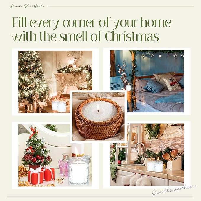 MTLEE Pearled Candle 1.1 lb Vanilla Scented Sand Candle Wax Kit with Gift Box 25 Wicks Refillable Jar White Beaded Wax Mother's Day Gift Set for Friends Mother Lover Women Family