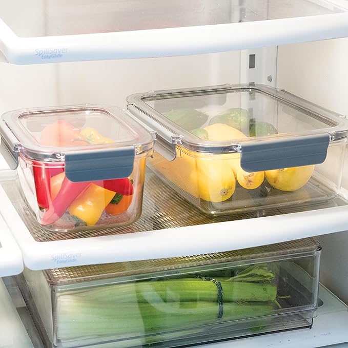 Oggi Clarity Leak-Proof Airtight Food Storage Container - Ultra clear, BPA free, Sealable Container with Lid, Ideal for kitchen storage, Kitchen Organization, Perfect Meal Prep Containers. 42oz/1.2lt