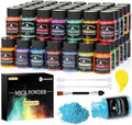 CHANGTIKEJI Mica Powder，48 Colors - 10g/Bottle of Natural Pigment Powder for Epoxy Resin，Soap Making，Candle Making,Lip Gloss,Car Freshies,Dye,Nail Polish,Bath Bombs