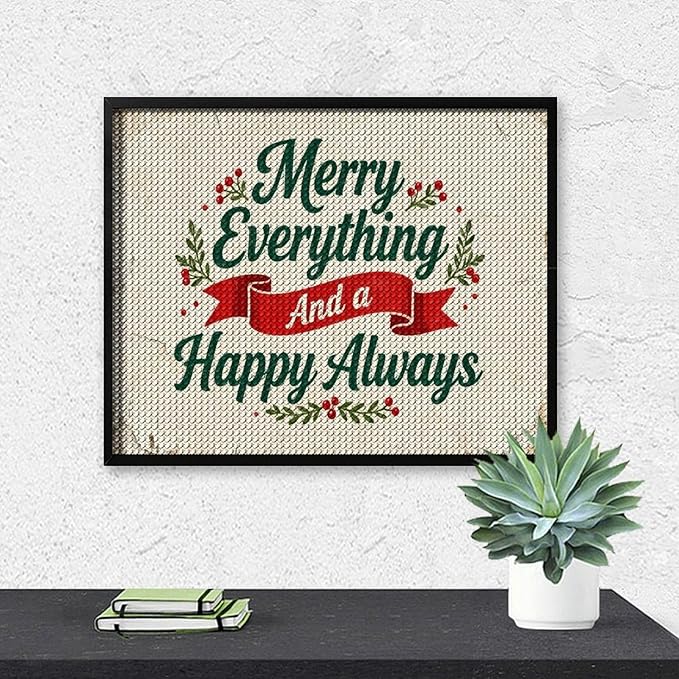 AIVKIEJK Diamond Painting Kits for Adults - Merry Christmas Painting DIY 5D Full Drill Diamond Dots Paintings with Diamonds Gem Art and Crafts Home Decor 16"x20"