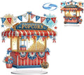 ARTopet DIY Diamond Desktop Ornament US Independence Day Special Shaped Crystal Double Sided Pattern Single Sided Diamond Art Painting Tabletop Home Ornaments Decor-Popcorn Stand