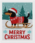 AIVKIEJK Diamond Painting Kits for Adults - Merry Christmas Dachshund Painting DIY 5D Full Drill Diamond Dots Paintings with Diamonds Gem Art and Crafts Home Decor 16"x20"